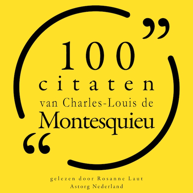 Portada de libro para 100 citaten van Charles-Louis de Montesquieu
