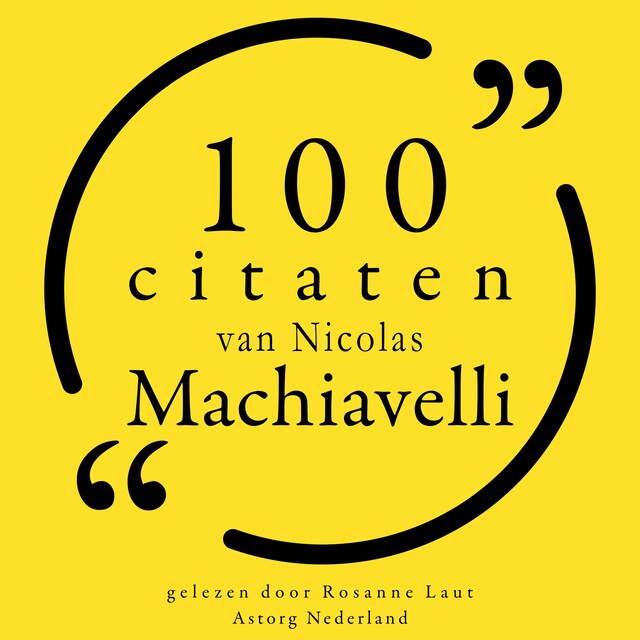 Bogomslag for 100 citaten van Nicolas Machiavelli