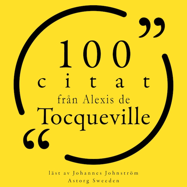 Portada de libro para 100 citat från Alexis de Tocqueville