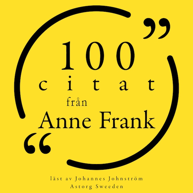 Kirjankansi teokselle 100 citat från Anne Frank
