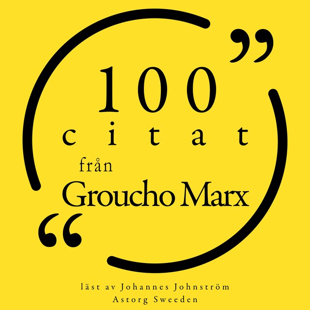 Buchcover für 100 citat från Groucho Marx