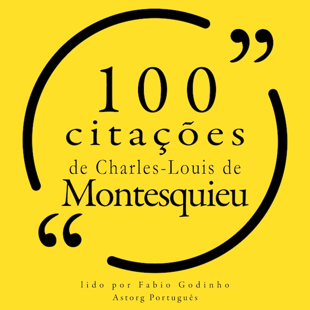 Okładka książki dla 100 citações de Charles-Louis de Montesquieu