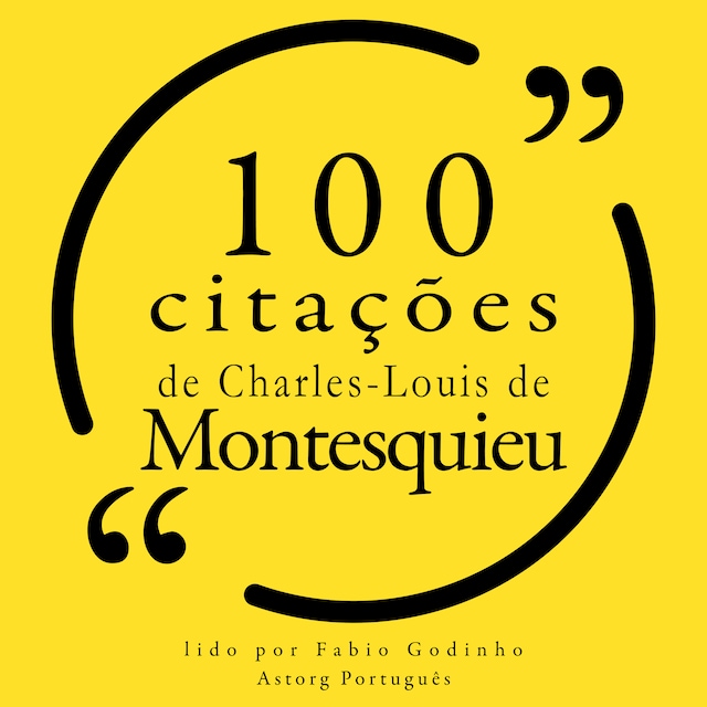 Portada de libro para 100 citações de Charles-Louis de Montesquieu