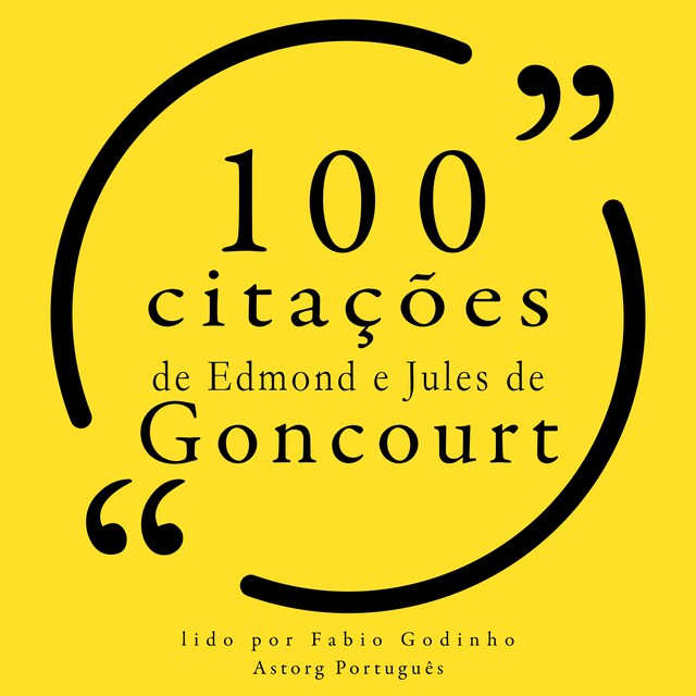 Boekomslag van 100 citações de Edmond e Jules de Goncourt