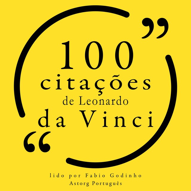 Kirjankansi teokselle 100 citações de Leonardo da Vinci