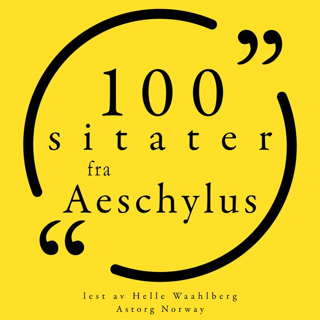 Couverture de livre pour 100 sitater fra Aeschylus