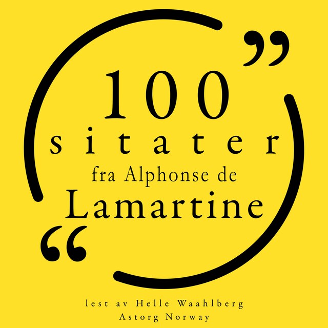 Okładka książki dla 100 sitater fra Alphonse de Lamartine