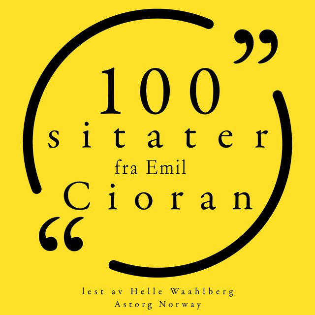 Buchcover für 100 sitater fra Emil Cioran