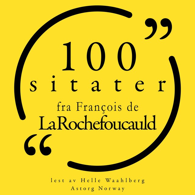 Book cover for 100 sitater fra François de la Rochefoucauld