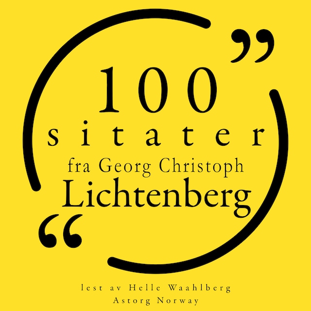 Buchcover für 100 sitater fra Georg-Christoph Lichtenberg