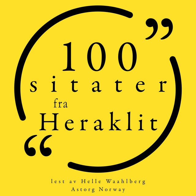 Book cover for 100 sitater fra Heraclitus