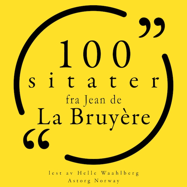 Kirjankansi teokselle 100 sitater fra Jean de la Bruyère