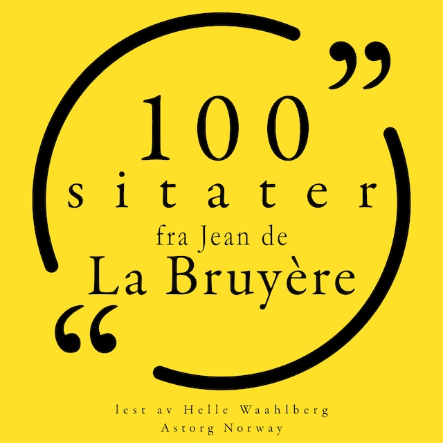 Copertina del libro per 100 sitater fra Jean de la Bruyère