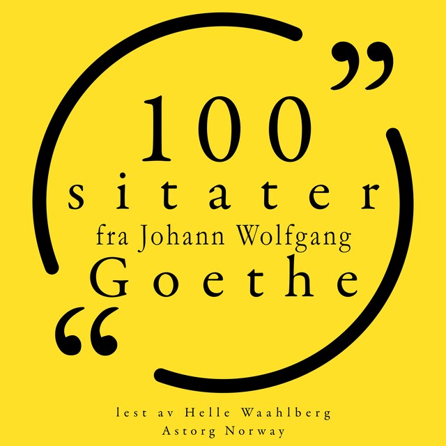 Kirjankansi teokselle 100 sitater fra Johann Wolfgang Goethe