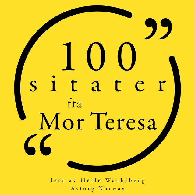 Couverture de livre pour 100 sitater fra mor Teresa