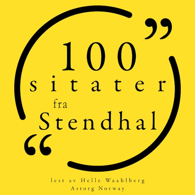 Copertina del libro per 100 sitater fra Stendhal