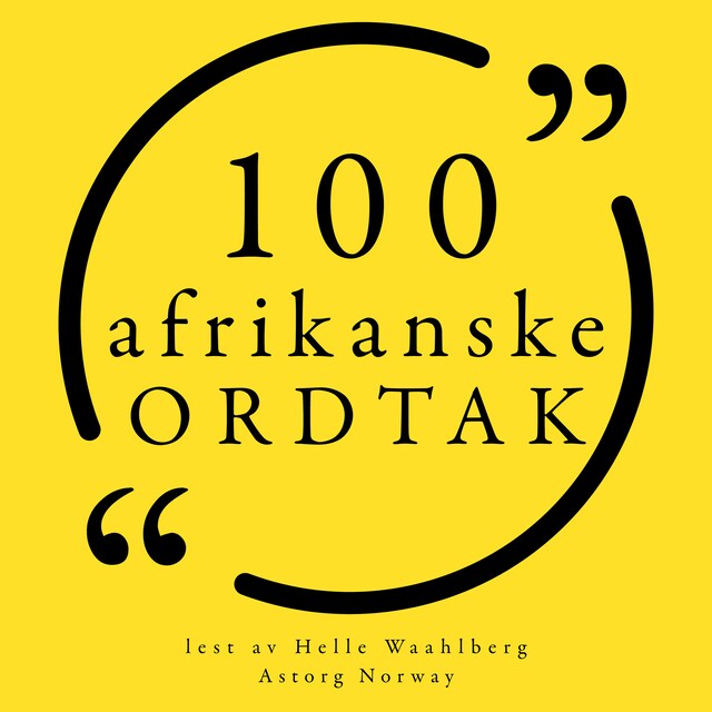 Kirjankansi teokselle 100 afrikanske ordtak