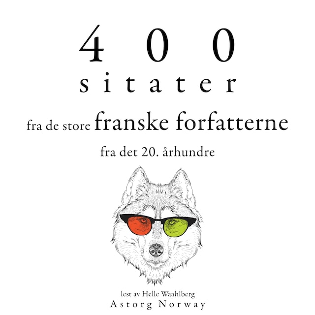 Okładka książki dla 400 sitater fra de store franske forfatterne fra det 20. århundre