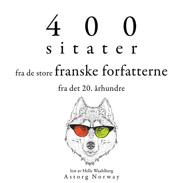 Buchcover für 400 sitater fra de store franske forfatterne fra det 20. århundre