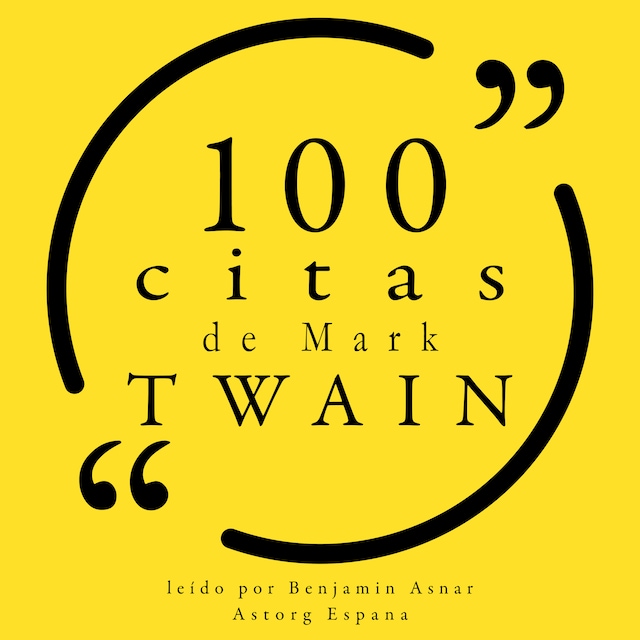 Couverture de livre pour 100 citas de Mark Twain