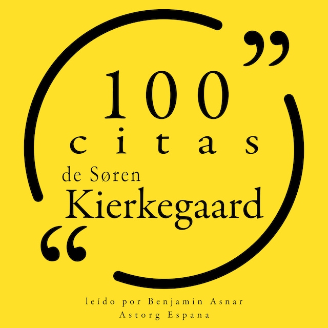 Couverture de livre pour 100 citas de Søren Kierkegaard