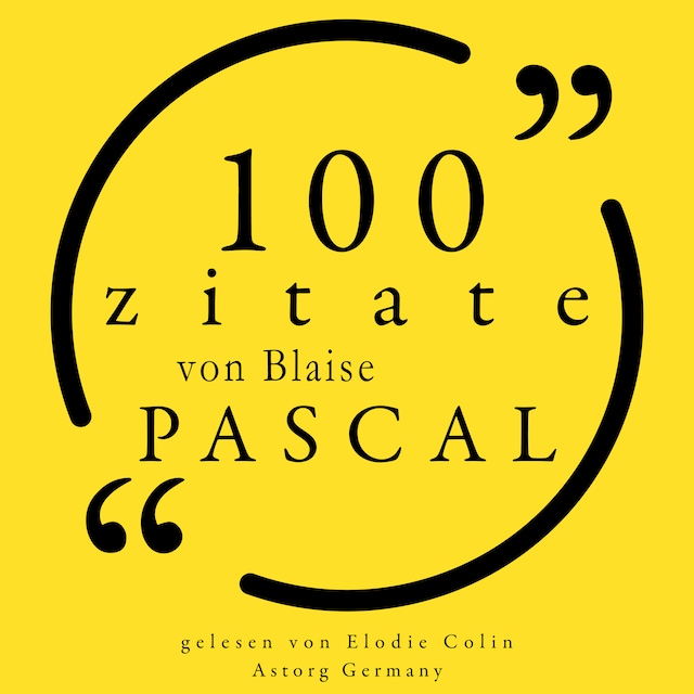 Book cover for 100 Zitate von Blaise Pascal