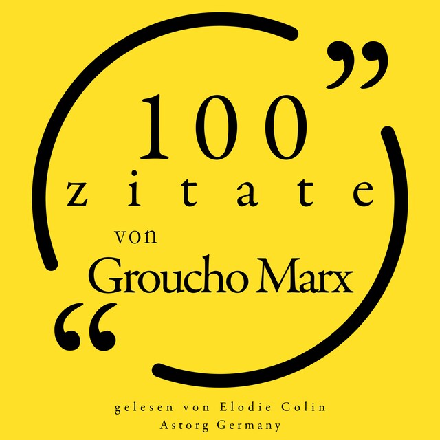 Book cover for 100 Zitate von Groucho Marx