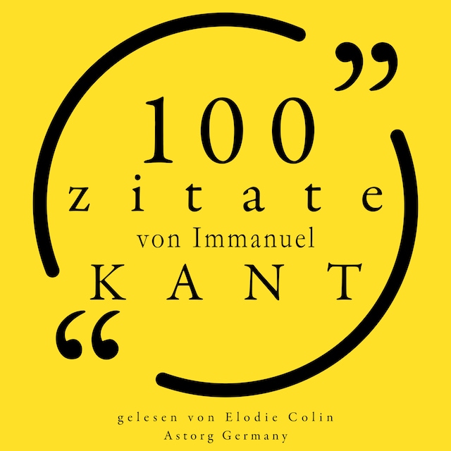 Okładka książki dla 100 Zitate von Immanuel Kant