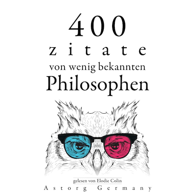 Kirjankansi teokselle 400 Zitate von wenig bekannten Philosophen