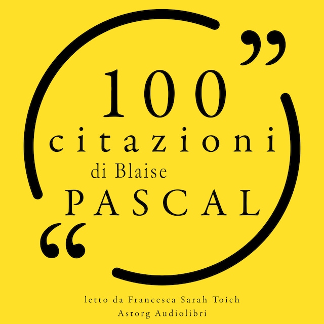 Book cover for 100 citazioni di Blaise Pascal