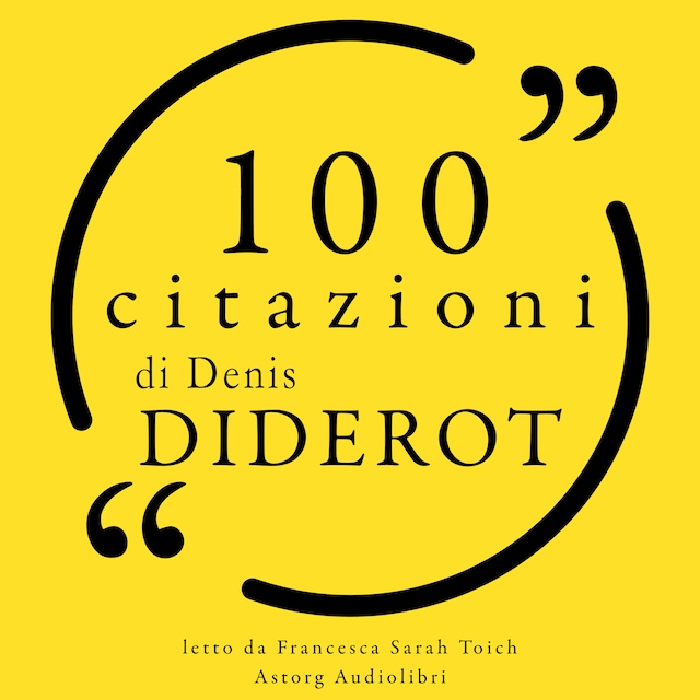 Kirjankansi teokselle 100 citazioni di Denis Diderot