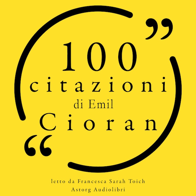 Couverture de livre pour 100 citazioni di Emil Cioran