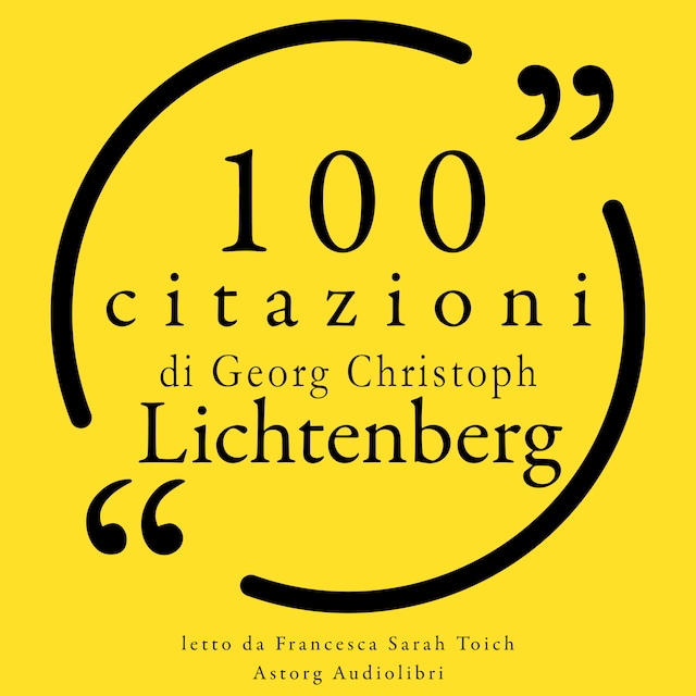 Couverture de livre pour 100 citazioni di Georg Christoph Lichtenberg