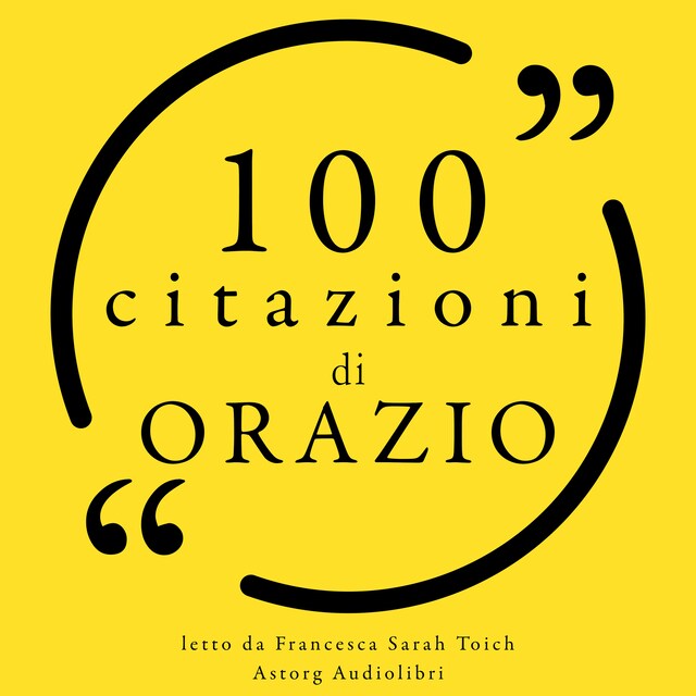 Kirjankansi teokselle 100 citazioni di Orazio