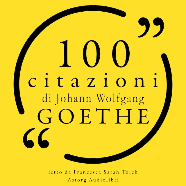 Book cover for 100 citazioni di Johann Wolfgang Goethe