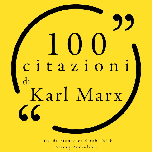 Portada de libro para 100 citazioni di Karl Marx