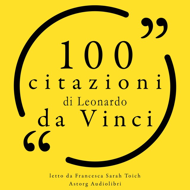 Kirjankansi teokselle 100 citazioni di Leonardo da Vinci