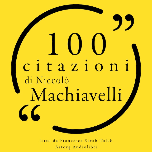 Book cover for 100 citazioni di Nicolas Machiavelli