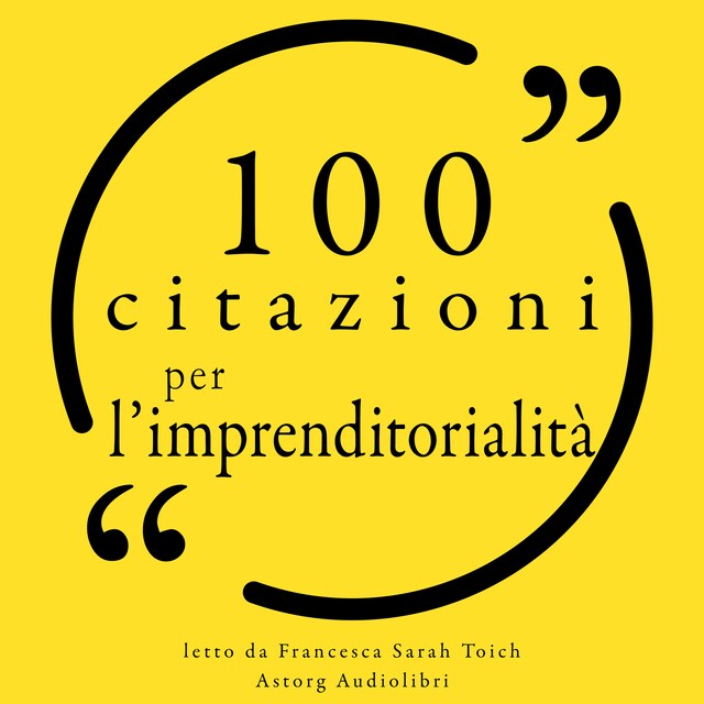 Book cover for 100 citazioni per l'imprenditorialità