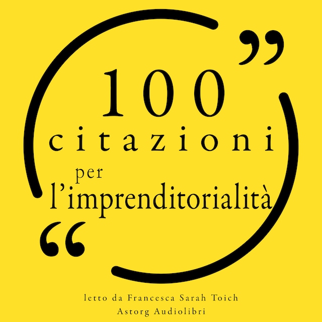 Okładka książki dla 100 citazioni per l'imprenditorialità