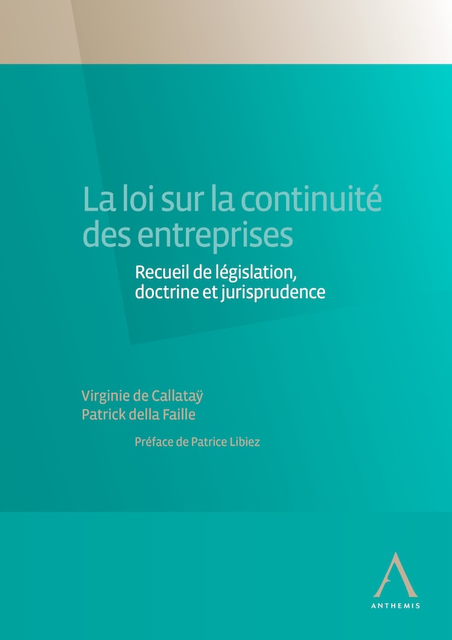 Book cover for La loi sur la continuité des entreprises