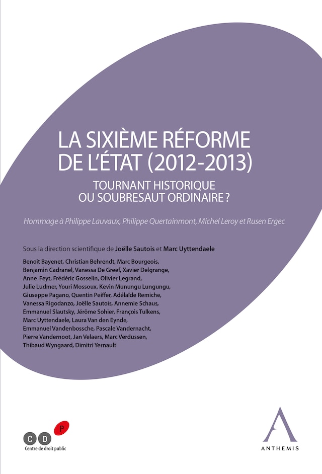 Book cover for La sixième réforme de l'État (2012-2013)