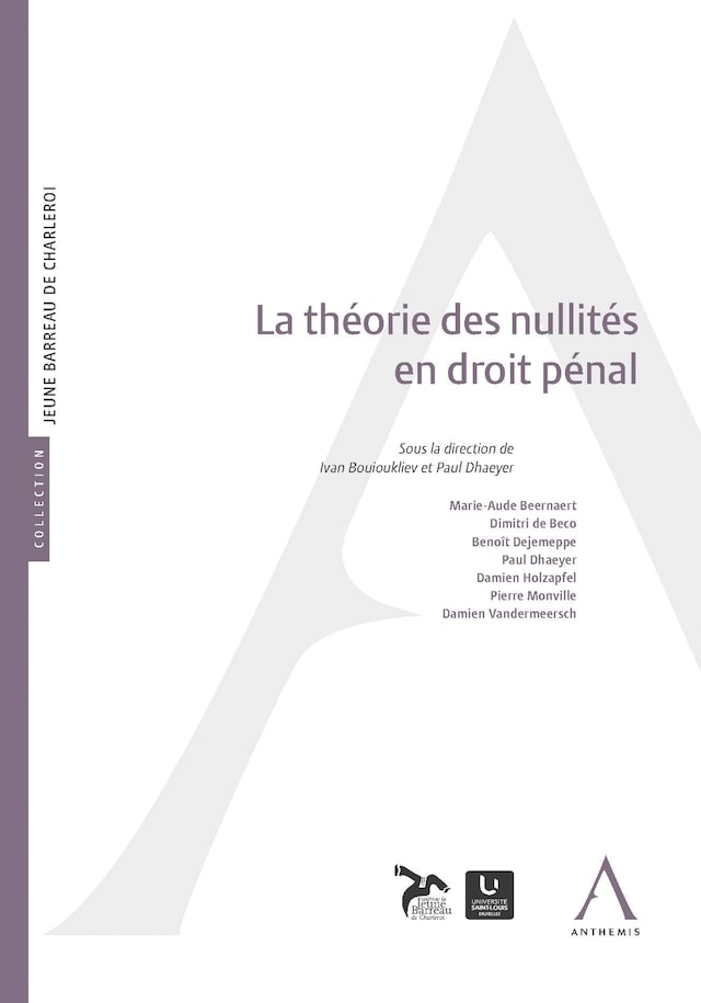 Buchcover für La théorie des nullités en droit pénal