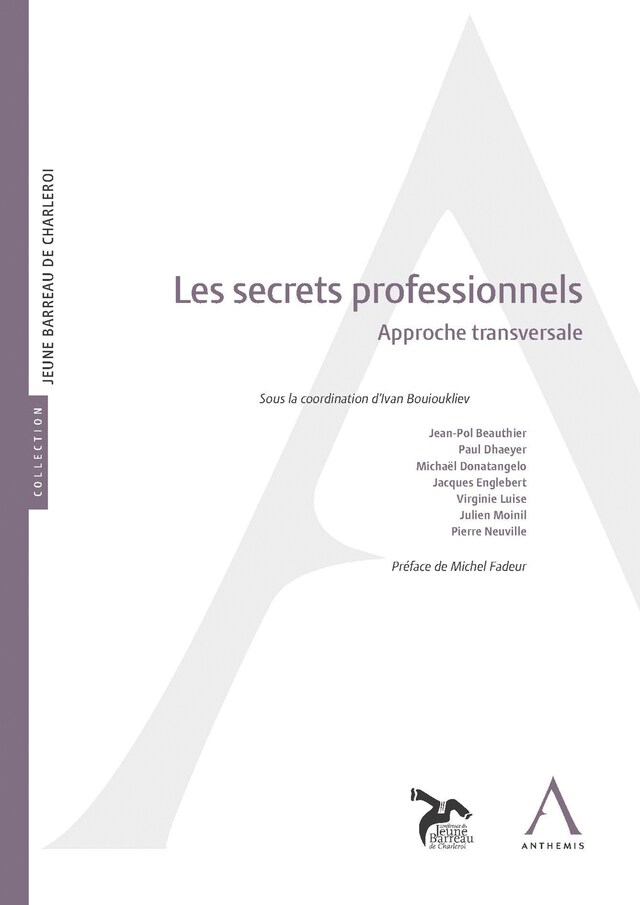 Bogomslag for Les secrets professionnels