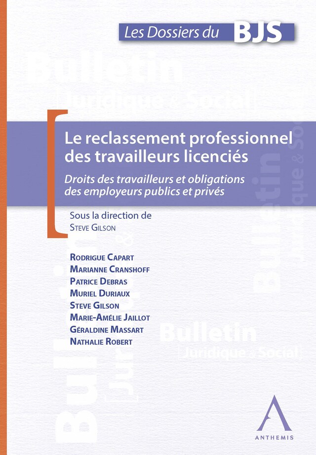 Portada de libro para Le reclassement professionnel des travailleurs licenciés