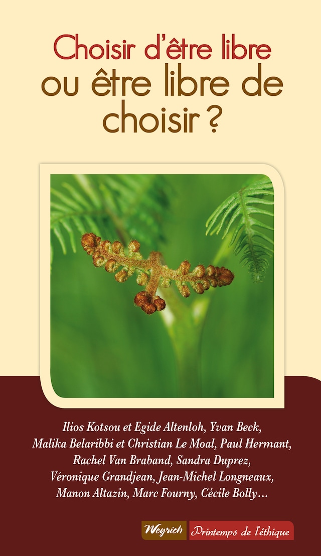 Okładka książki dla Choisir d'être libre ou être libre de choisir ?