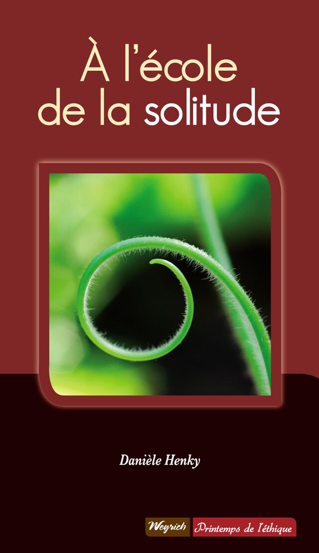 Book cover for A l'école de la solitude