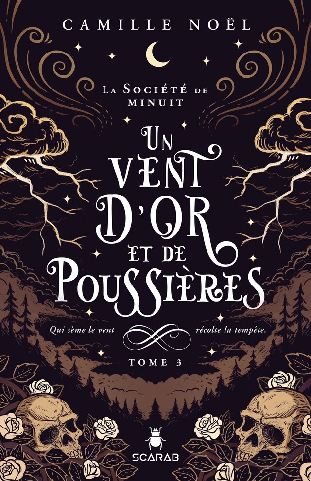 Book cover for La société de minuit, t3 - Un vent d'or et de poussières