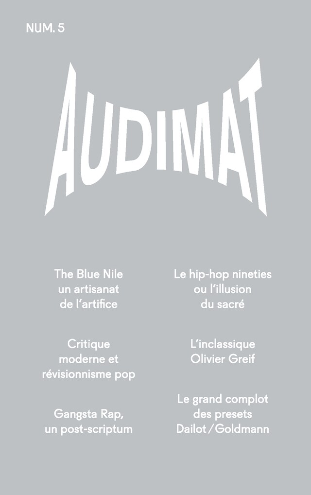 Portada de libro para Audimat - Revue n°5