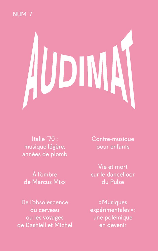 Book cover for Audimat - Revue n°7